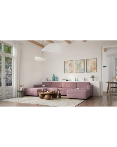 Modulárna pohovka GRACIA U-tvar 180×340×180 cm staroružová