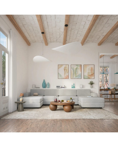 Modulárna pohovka GRACIA U-tvar 180×340×180 cm sivá