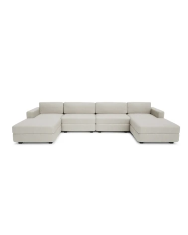 Modulárna pohovka GRACIA U-tvar 180×360×180 cm krémovobéžová