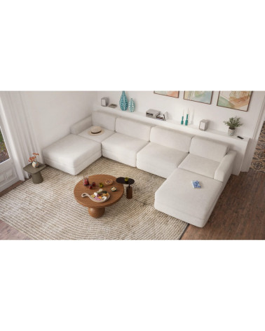 Modulárna pohovka GRACIA U-tvar 180×360×180 cm krémovobéžová