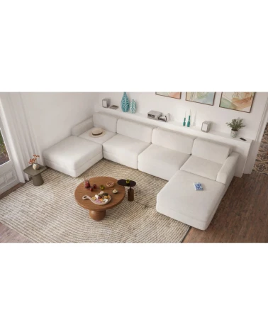 Modulárna pohovka GRACIA U-tvar 180×360×180 cm krémovobéžová