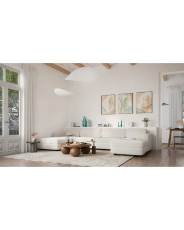 Modulárna pohovka GRACIA U-tvar 180×360×180 cm krémovobéžová