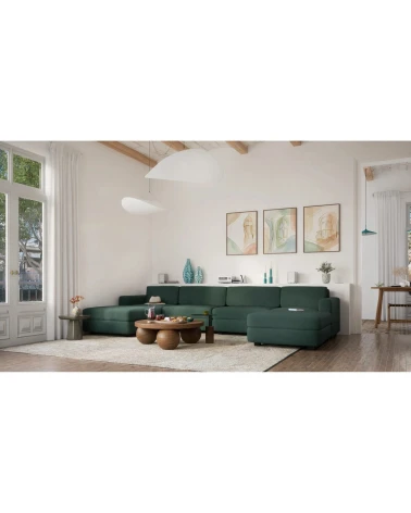Modulárna pohovka GRACIA U-tvar 180×360×180 cm zelená