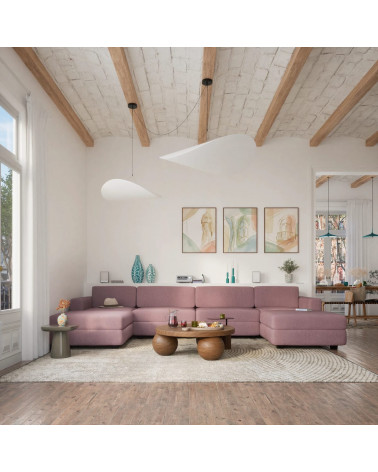 Modulárna pohovka GRACIA U-tvar 180×360×180 cm staroružová