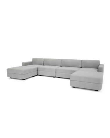 Modulárna pohovka GRACIA U-tvar 180×360×180 cm sivá