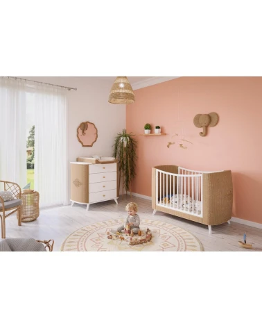 Komoda COQUILLAGE, biela, Theo Bebe