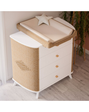 Komoda COQUILLAGE, biela, Theo Bebe