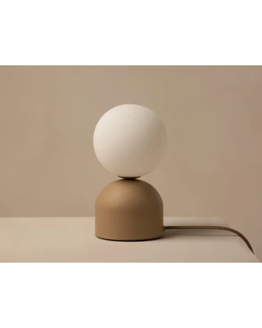 Stolová lampa Ely, tmavobéžová, Micadoni
