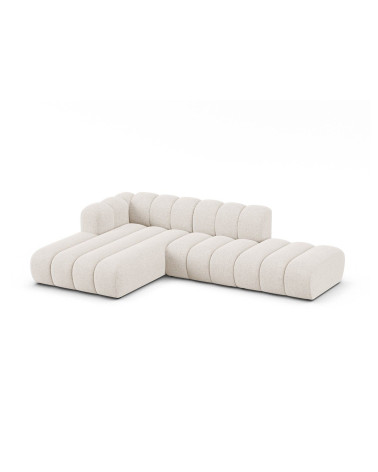 Rohová pohovka Lupine 5-miestna, svetlobéžová, ženilka Eden