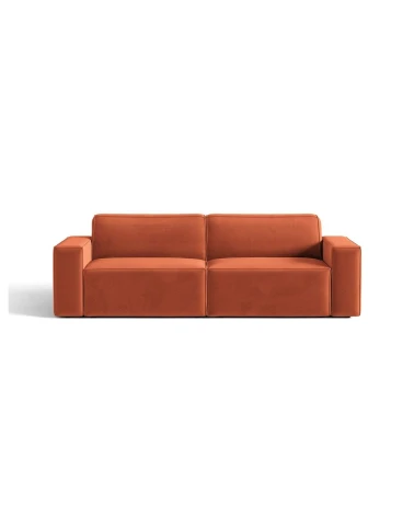 Pohovka Jodie 3-miestna, oranžová, zamat