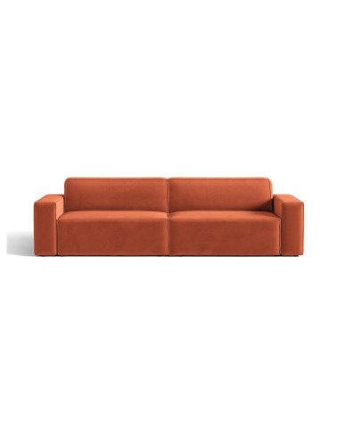 Pohovka Jodie 4-miestna, oranžová, zamat