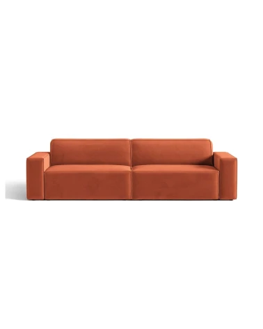 Pohovka Jodie 4-miestna, oranžová, zamat