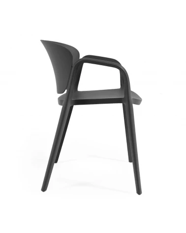 Ania stackable black garden chair