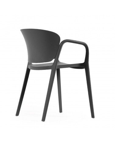 Ania stackable black garden chair