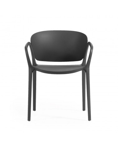 Ania stackable black garden chair
