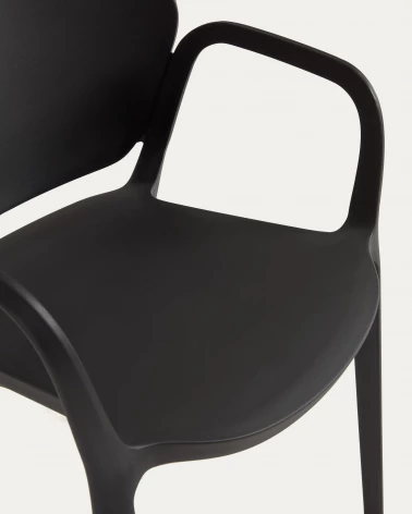 Ania stackable black garden chair