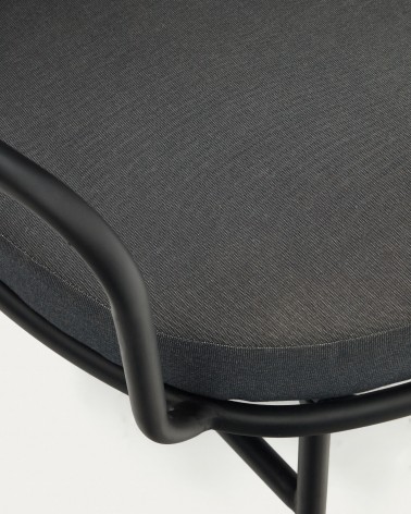 Bramant steel armchair with black finish