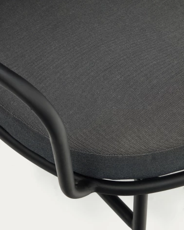 Bramant steel armchair with black finish