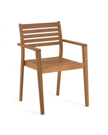 Hanzel stackable solid 100% FSC acacia wood garden chair