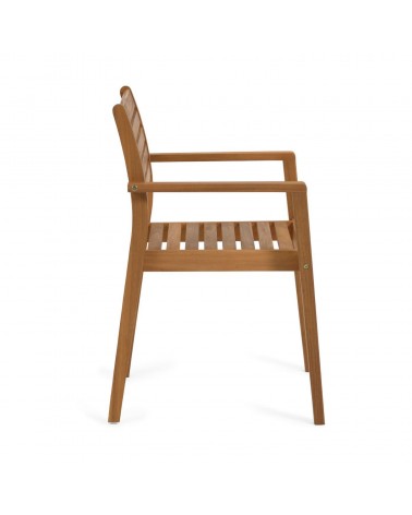 Hanzel stackable solid 100% FSC acacia wood garden chair