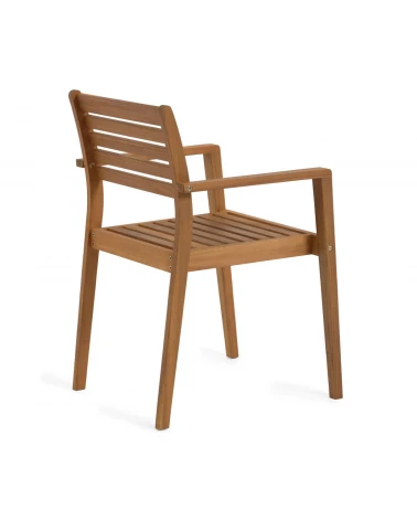 Hanzel stackable solid 100% FSC acacia wood garden chair