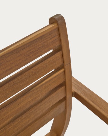 Hanzel stackable solid 100% FSC acacia wood garden chair