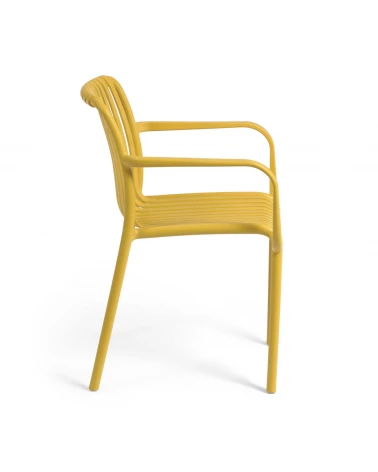 Isabellini stackable outdoor chair in yellow