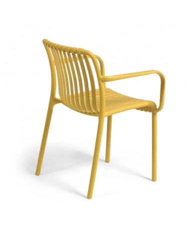 Isabellini stackable outdoor chair in yellow