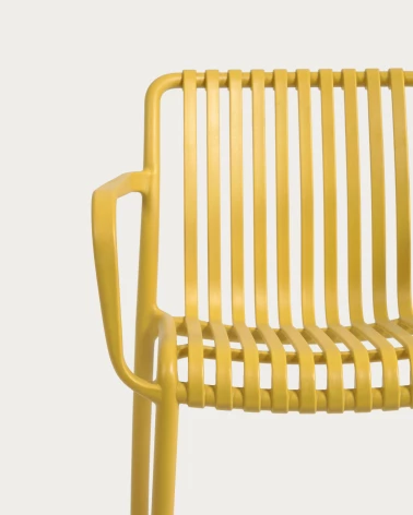 Isabellini stackable outdoor chair in yellow