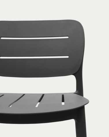 Morella stackable outdoor stool in grey, 65 cm