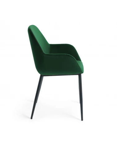 Konna green velvet chair