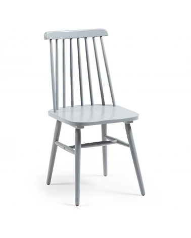 Tressia MDF and solid rubber wood chair with grey lacquer