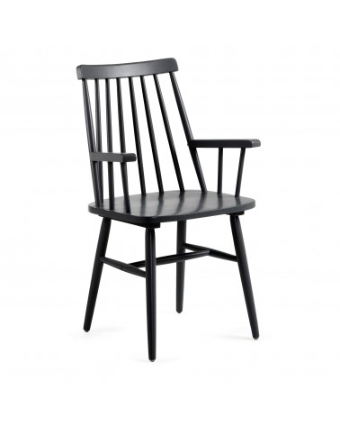 Black Tressia chair with armrests