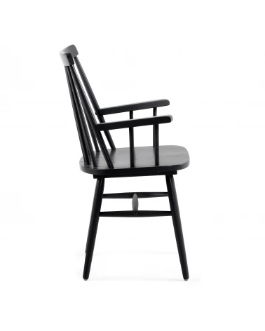 Black Tressia chair with armrests