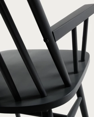 Black Tressia chair with armrests