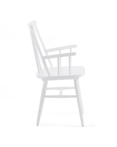 Tressia chair white with armrests