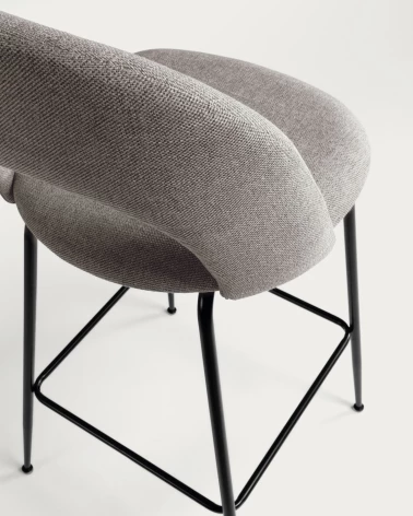 Mahalia light grey stool height 63 cm