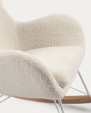Vania rocking chair in white fleece