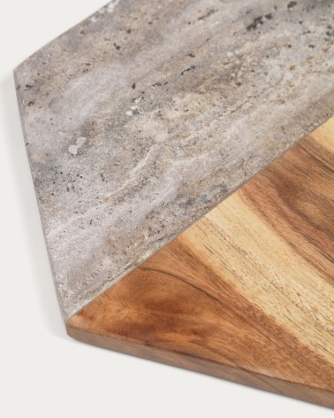 Sinai serving board in wood and stone