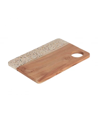 Verna rectangular wood and terrazzo serving board