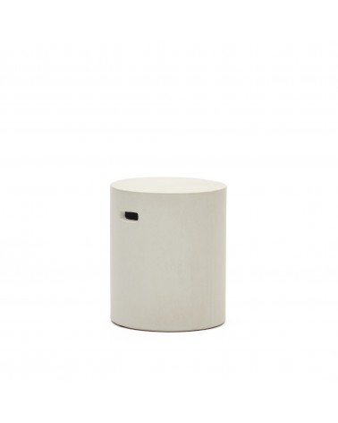Aiguablava footrest in white cement, Ă 37 cm
