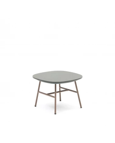 Bramant steel side table with mauve finish, 60 x 60 cm
