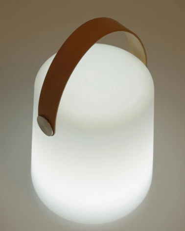 Dialma table lamp with brown flex