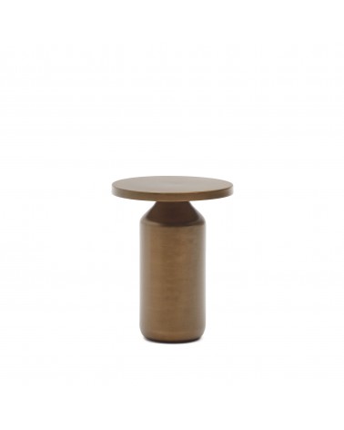 Malya metal round side table in brushed copper, Ă 40.5 cm