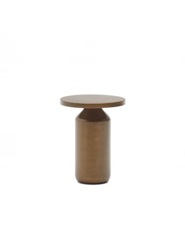 Malya metal round side table in brushed copper, Ă 40.5 cm