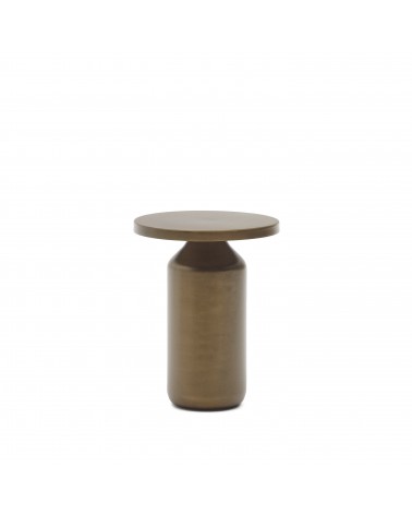 Malya metal round side table in brushed copper, Ă 40.5 cm