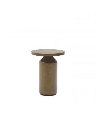 Malya metal round side table in brushed copper, Ă 40.5 cm