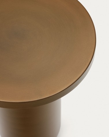 Malya metal round side table in brushed copper, Ă 40.5 cm