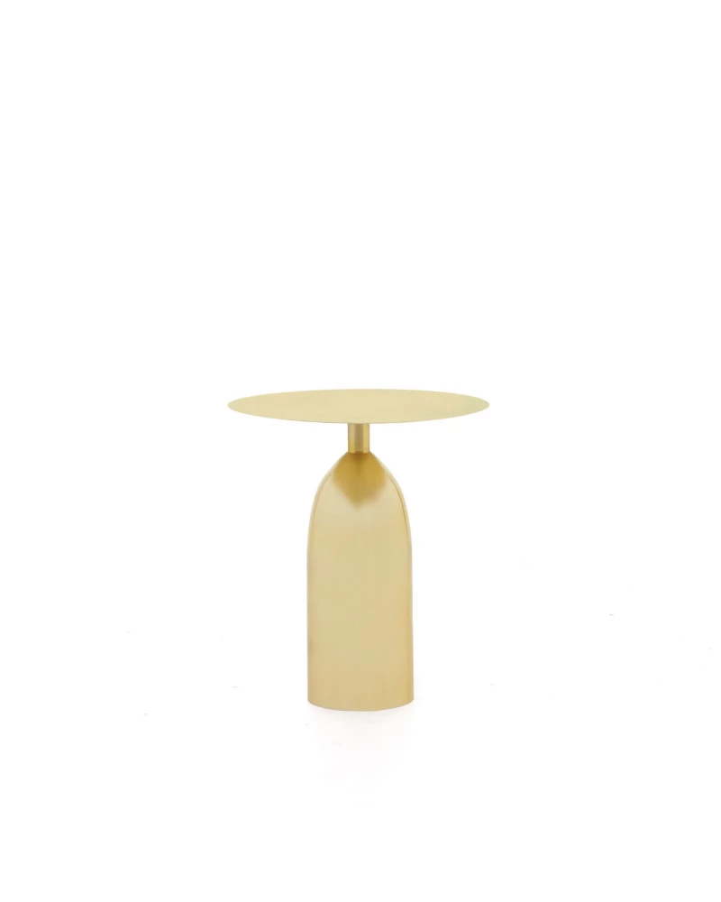 Matilda metal side table with a gold finish, Ă 48 cm