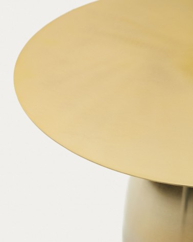 Matilda metal side table with a gold finish, Ă 48 cm